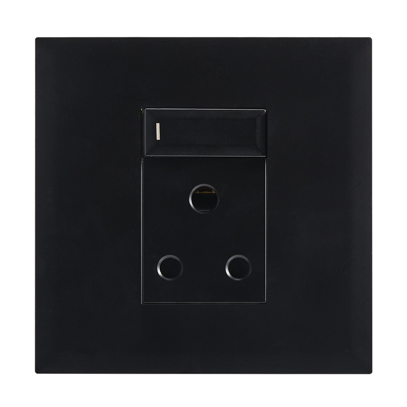 Black 16A RSA Socket with Switch  4 X 4