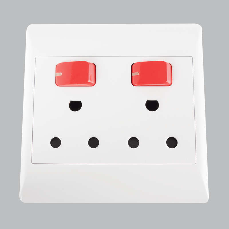 White Double Dedicated Plug 2x Socket 16 AMP