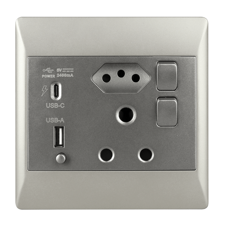 Plug - 16 Amp Plug + New RSA Sockets + USB C & A - 4 X 4