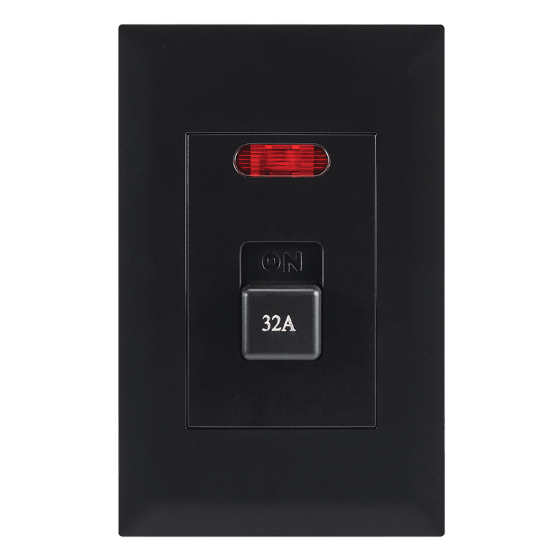 32A Double Pole Isolator - 4x2 (Black)