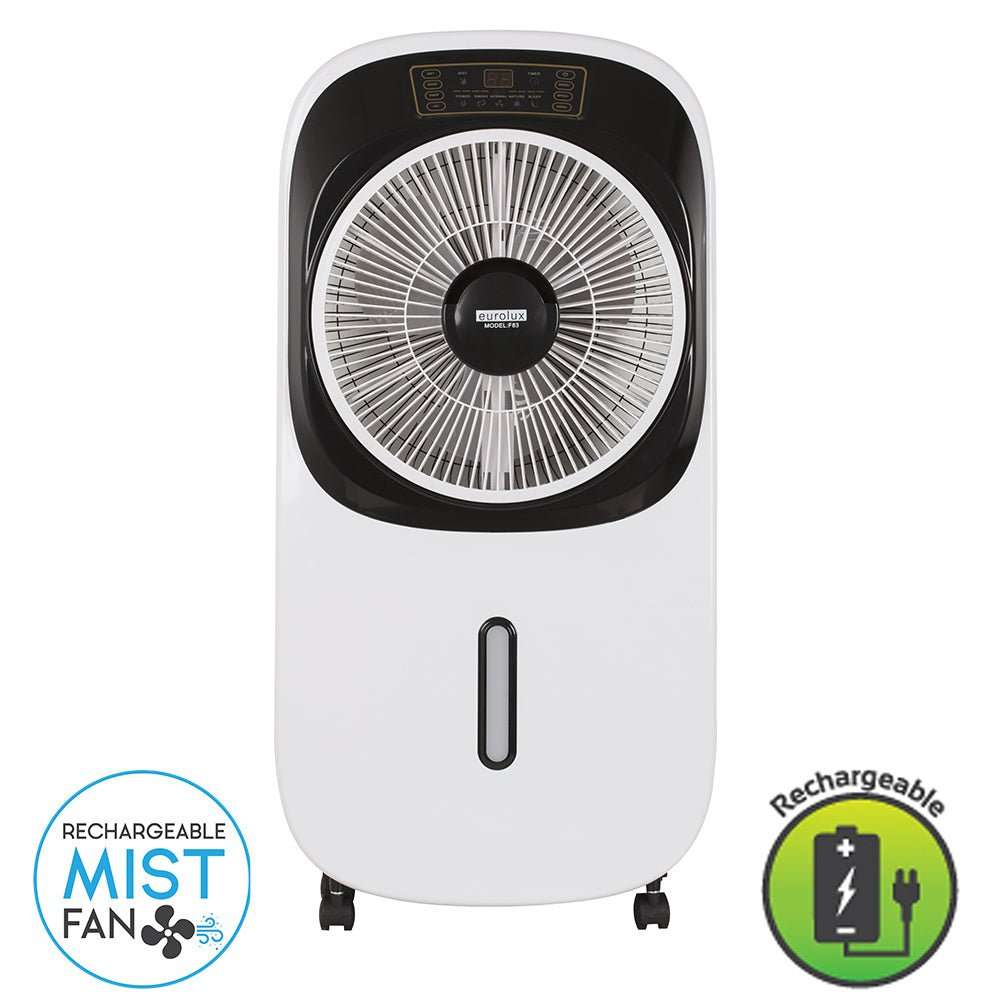 Rechargeable Fan - Mist Fan with LED Light (Remote)