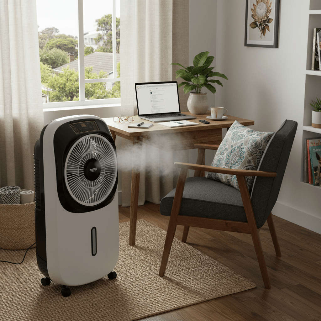 Rechargeable Fan - Mist Fan with LED Light (Remote)