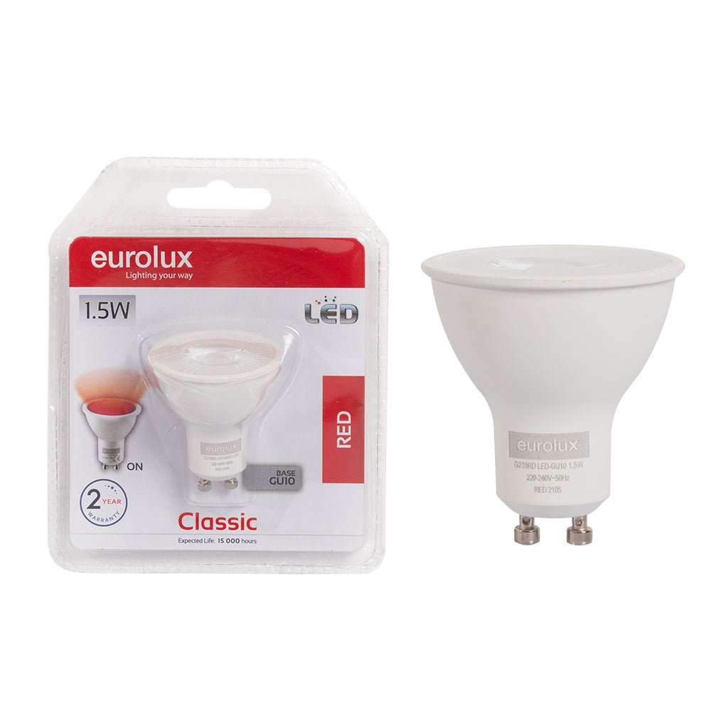 1.5W GU10 LED Lamp, Red