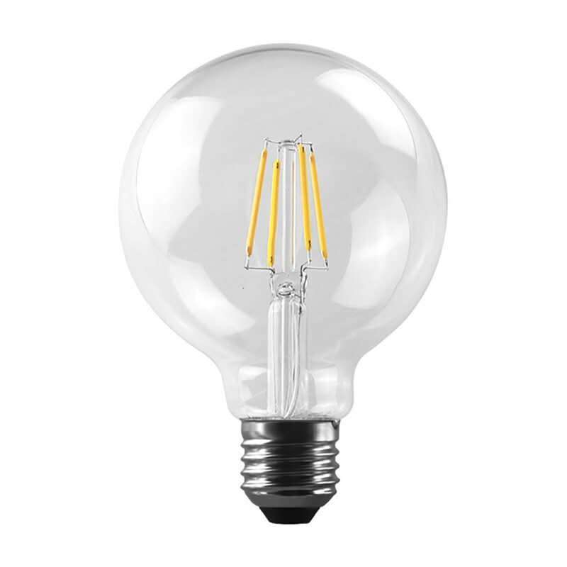 8W Dimmable Clear G125 Filament LED Bulb  E27, 4000K Cool White