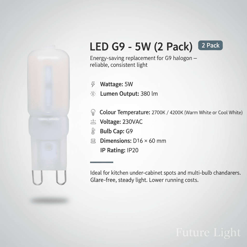 LED G9 - 5W (2 Pack)