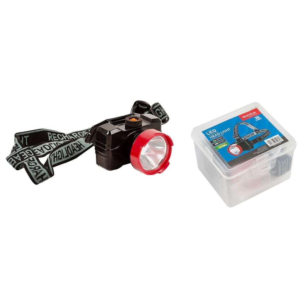 Black LED Head Lamp USB Rechargeable
