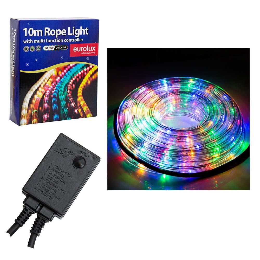 LED Multi-Coloured Rope Light 10m IP44