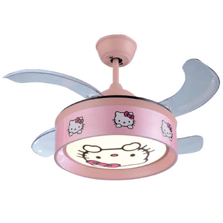 Hello Kitty Pink Retractable LED Ceiling Fan
