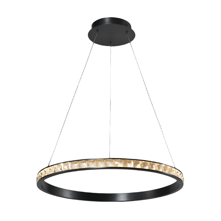 LED Crystal Ring Pendant Light