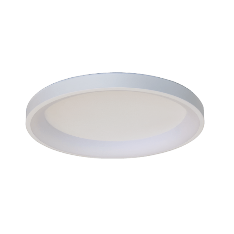 Avery Round Framed Dimmable Warm White Ceiling Light - black / 36W