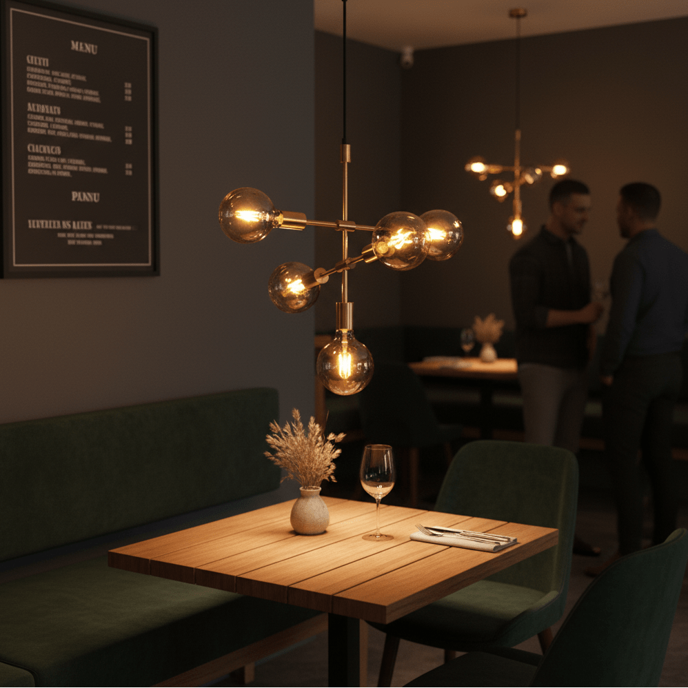 Ballito 5 Light Gold Pendant