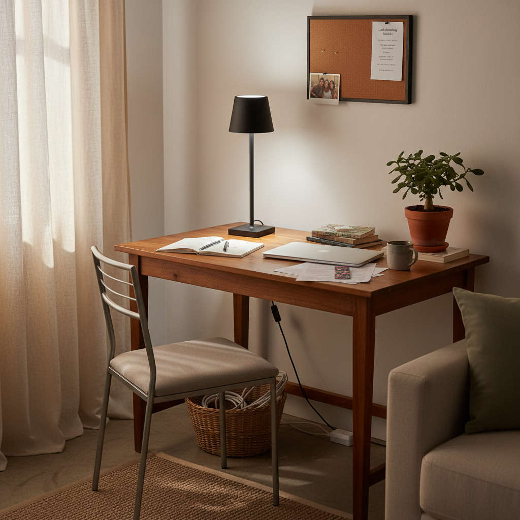 Black Rechargeable Table Lamp