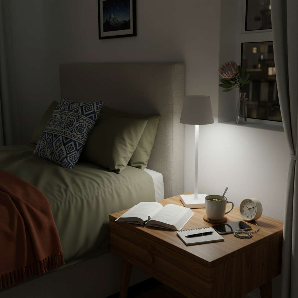 White Rechargeable Table Lamp