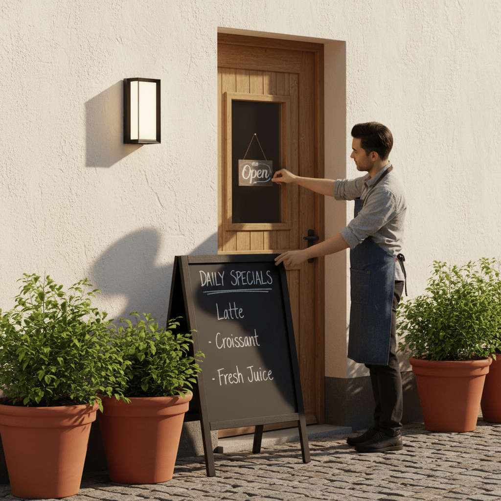 22W LED Outdoor Wall Light - Black