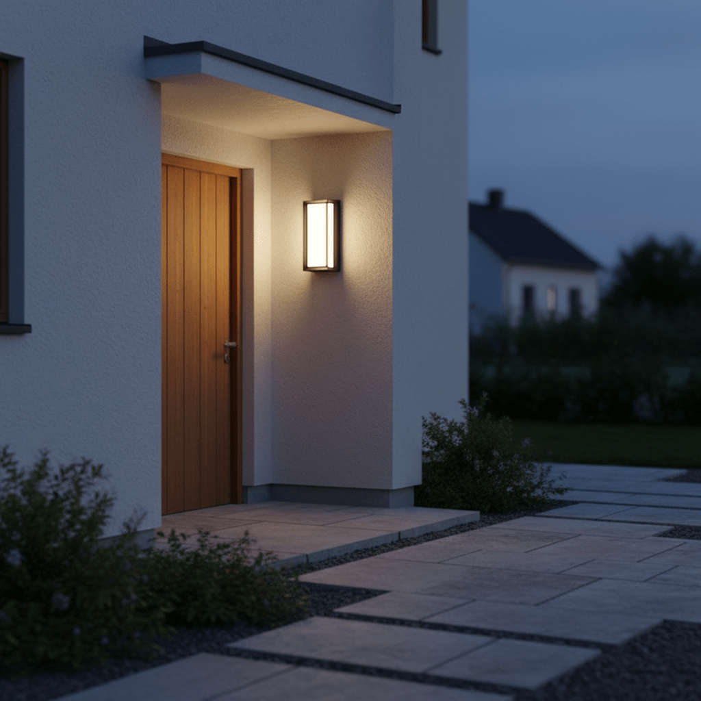 22W LED Outdoor Wall Light - Black