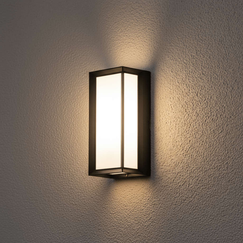 22W LED Outdoor Wall Light - Black