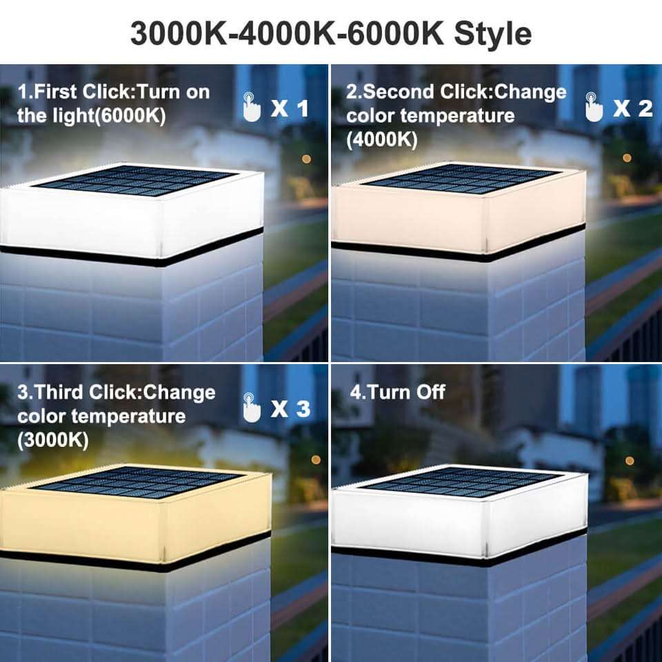 Solar CCT Pillar Top Light