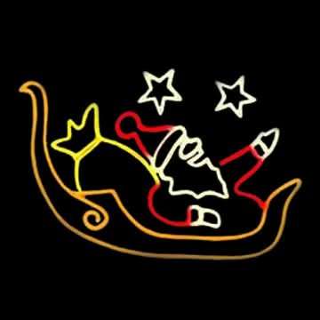 LED Christmas Lights - Santa Sled Motif