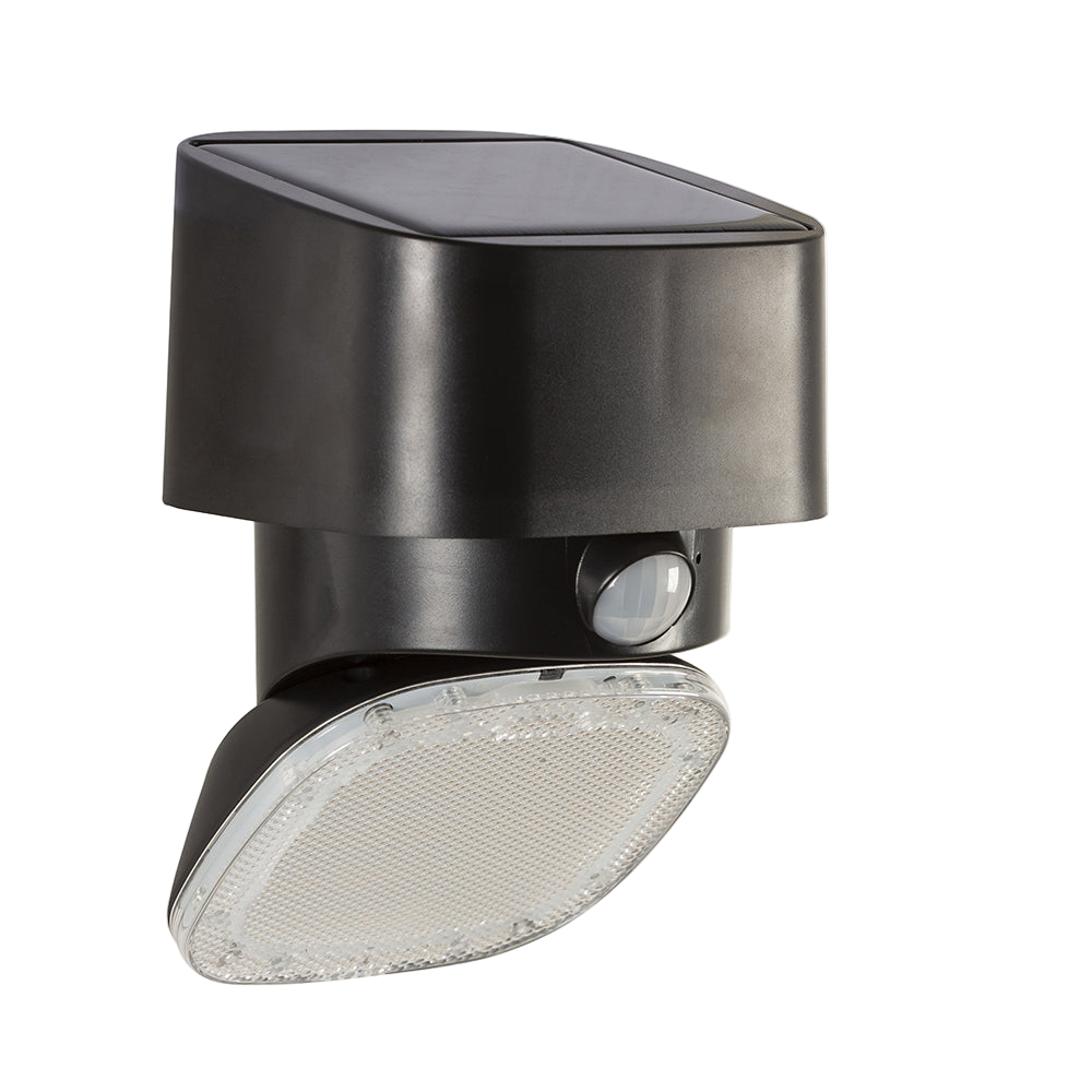 Mars 2 Black Solar Outdoor Wall Light IP65