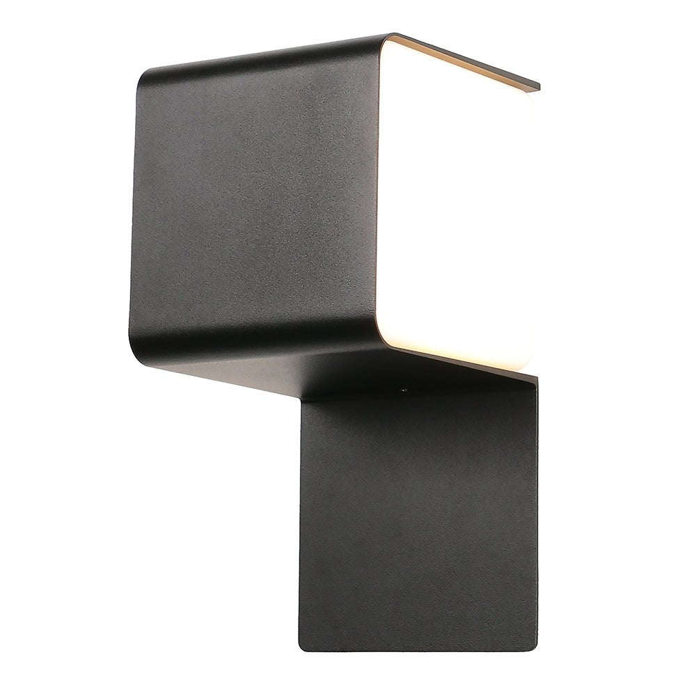 Black Outdoor Integrated LED Wall Light