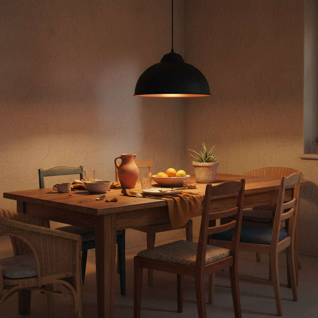 Truro2 Black/Copper Pendant Light