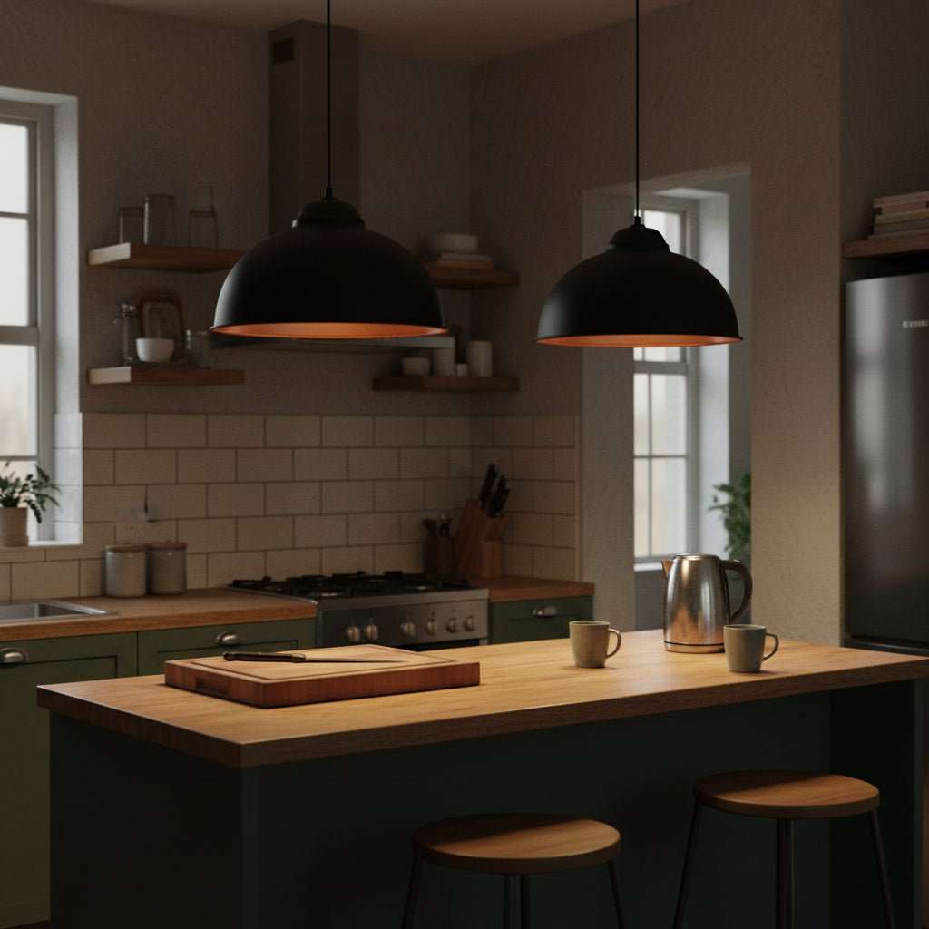 Truro2 Black/Copper Pendant Light