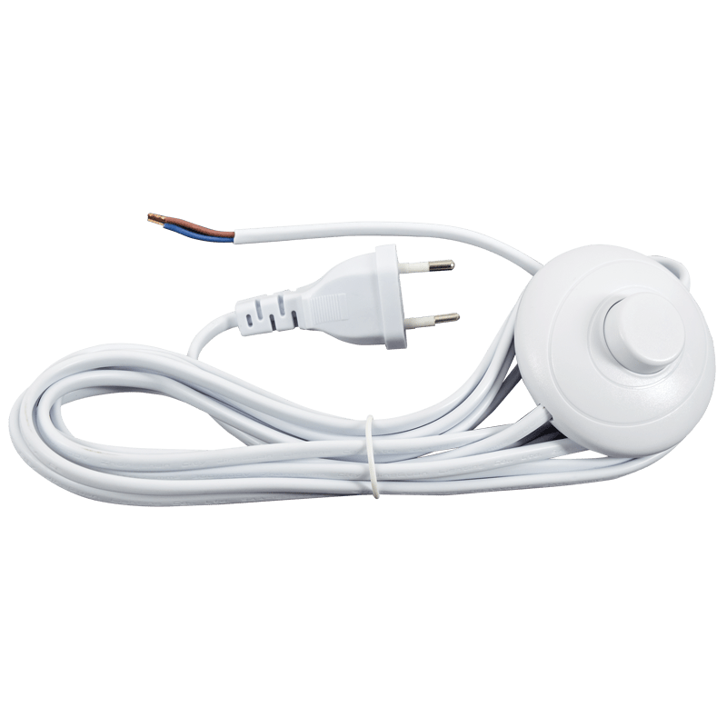 White Cable Accessory Foot Switch 5m