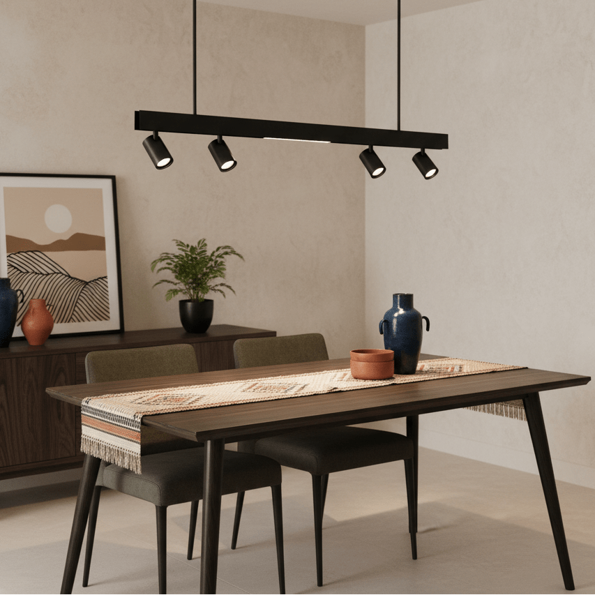 Magnetic Track Light Black LED Pendant