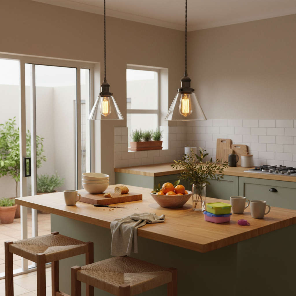 Metal Pendant Light with Clear Glass PEN576
