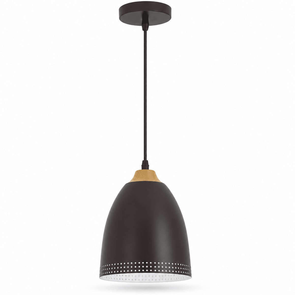 Metal Pendant with Wood Finish PEN609