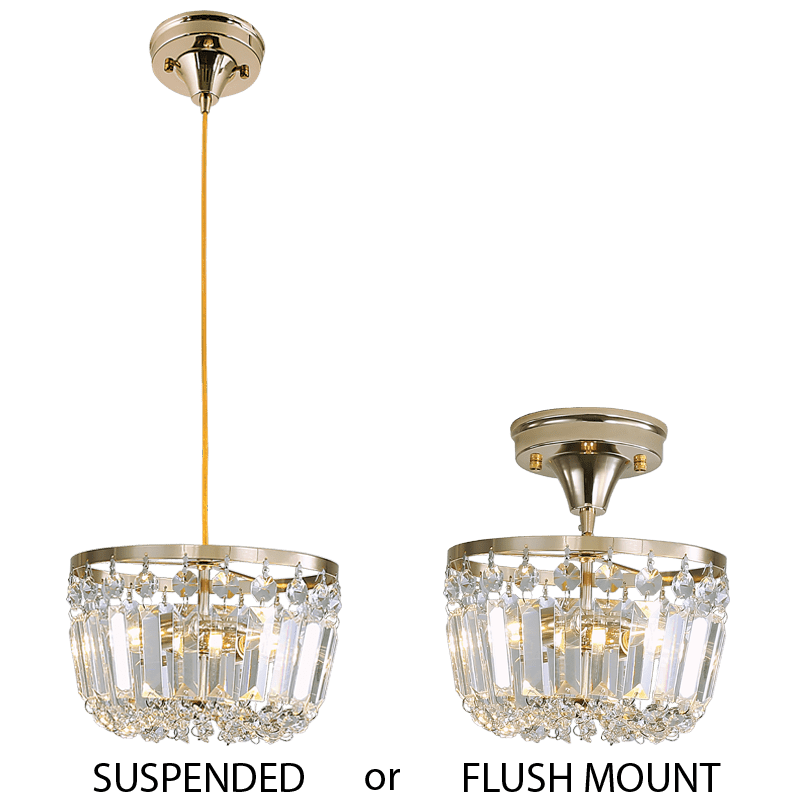 Gold 2 in 1 Pendant or Ceiling Light