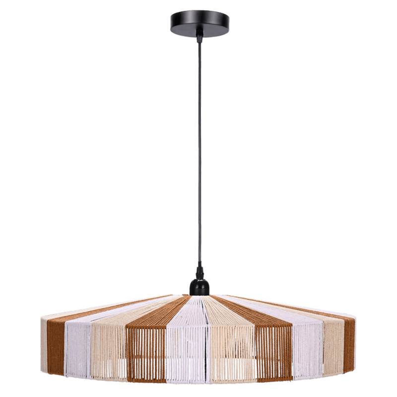 Natural Iron & Cotton Pendant Light