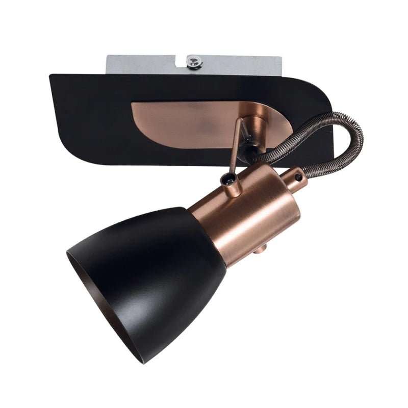 Black & Copper 1 Light Spotlight