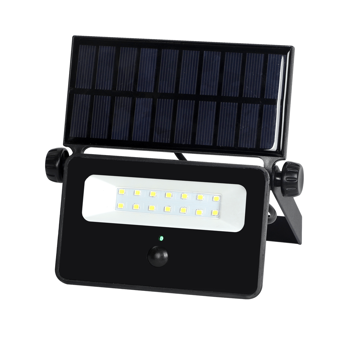 Solar LED Floodlight - 16 Watt, 1600 Lumens, Motion Sensor