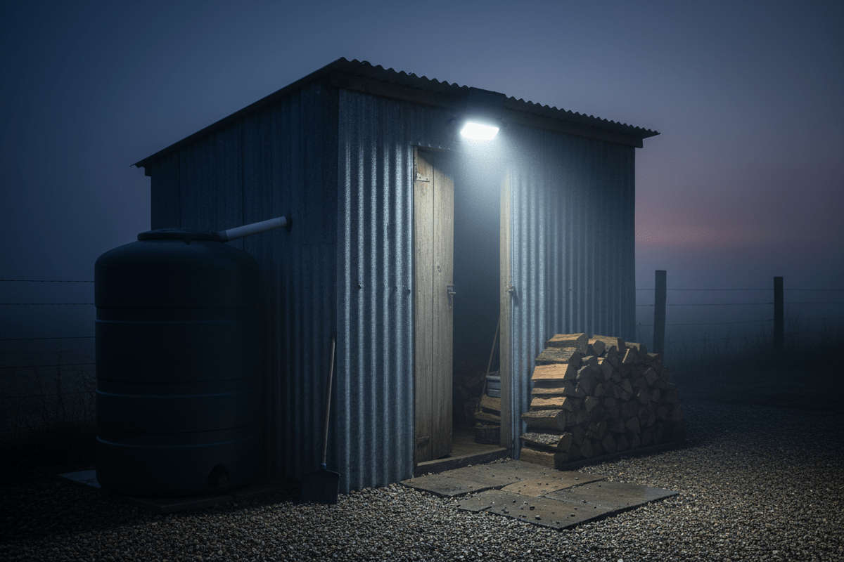 Solar LED Floodlight - 16 Watt, 1600 Lumens, Motion Sensor