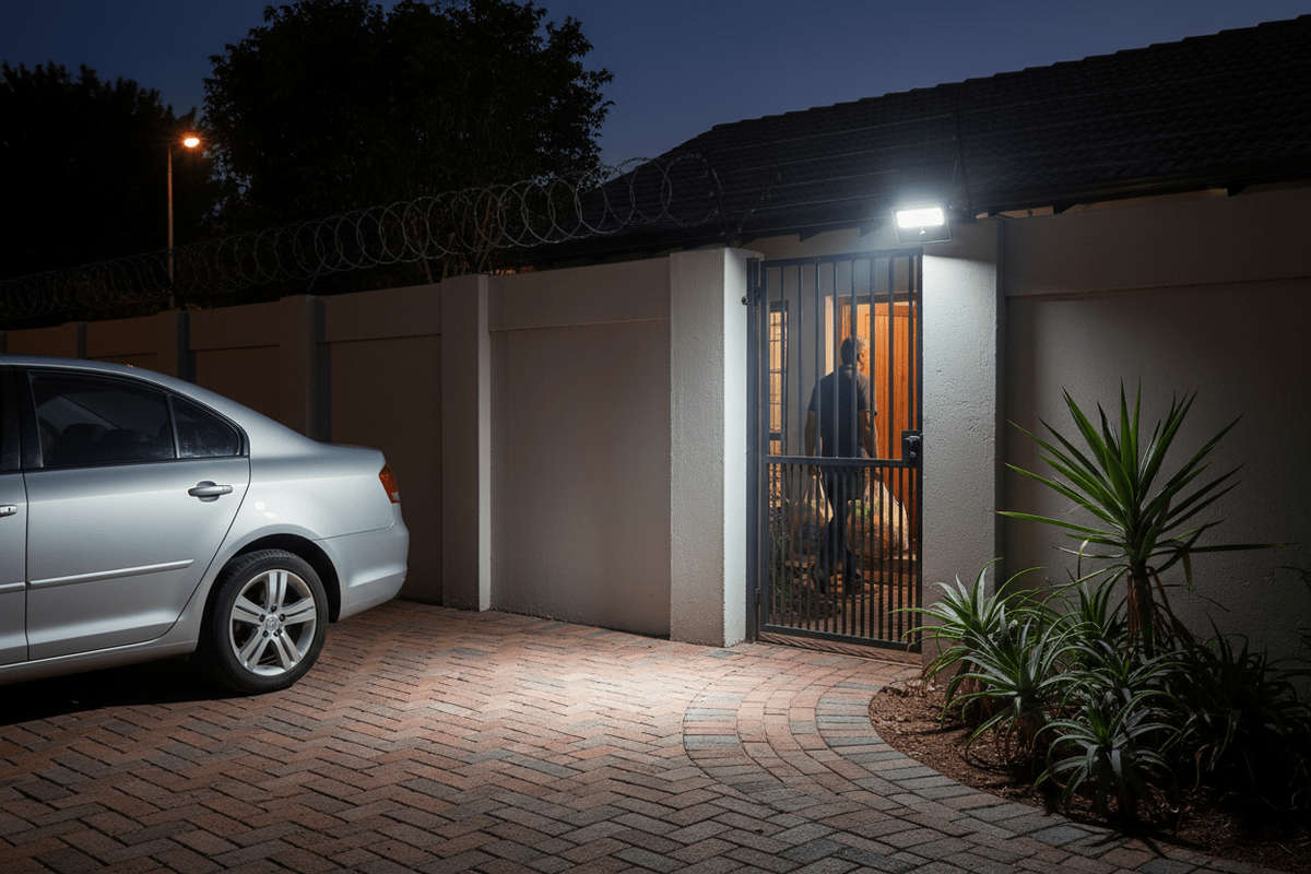Solar LED Floodlight - 16 Watt, 1600 Lumens, Motion Sensor
