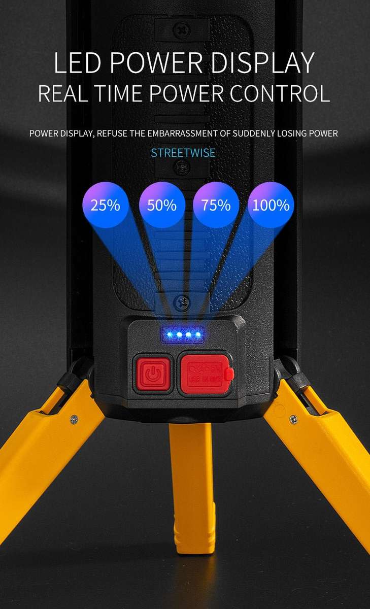 Rechargeable LED Searchlight (Power Bank) - Built in Stand