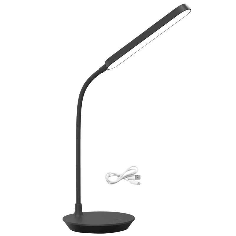 Black LED Desk Lamp - Rechargeable, Dimmable & Touch Control