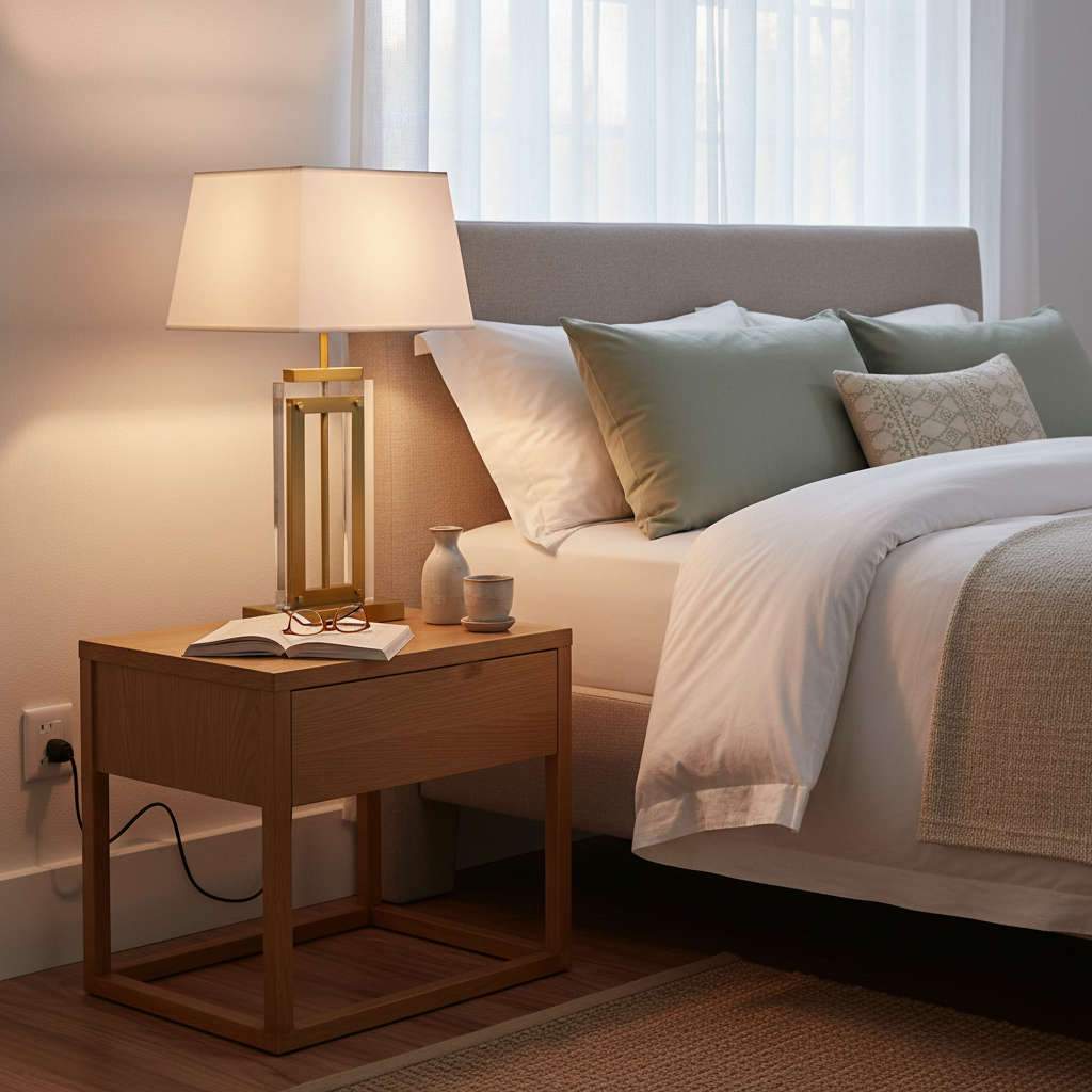 Blandford Antique Brass & Acrylic Table Lamp