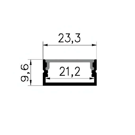 LED Extrusion - A10 Profile Complete (3m)