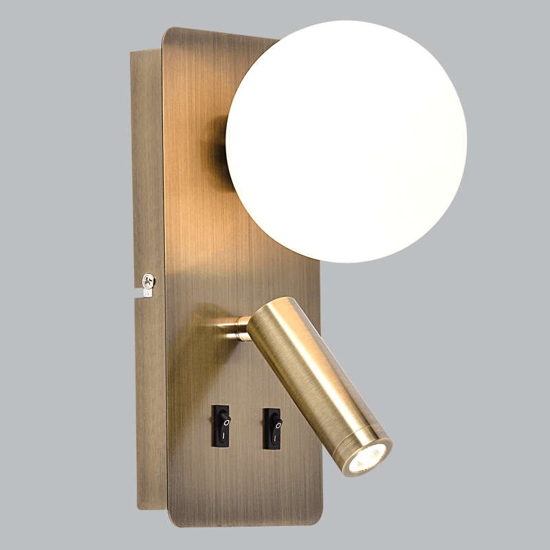 Nelson Antique Brass Wall Light