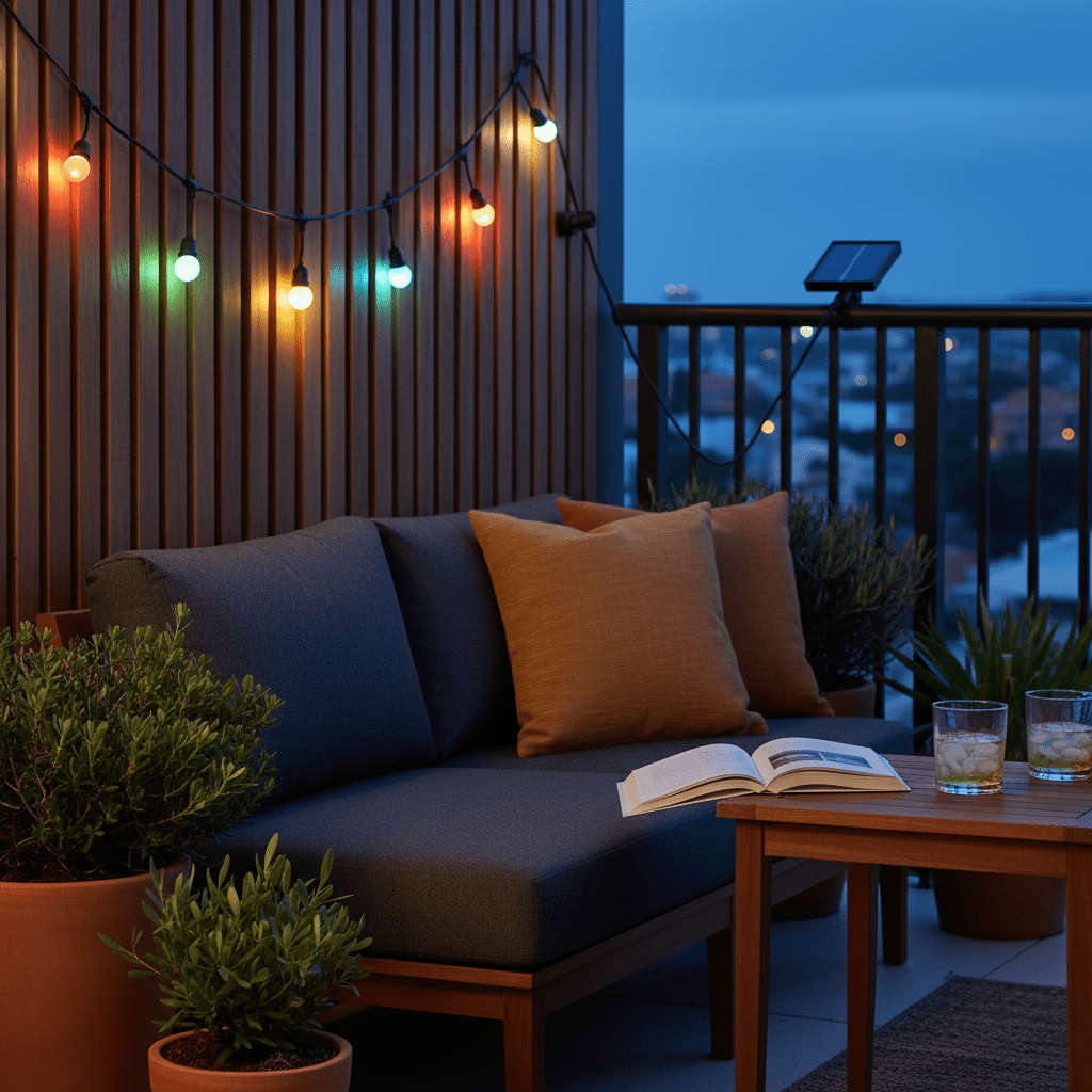 Solar Multi-Colour Outdoor String Light Kit - IP65