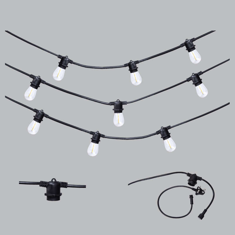 5 Meter Connectable Festoon Light Cable - Clear Bulbs