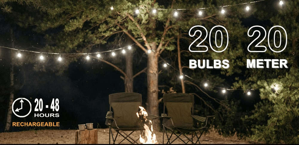 Solar Outdoor String Light Kit - 20 Meter IP65