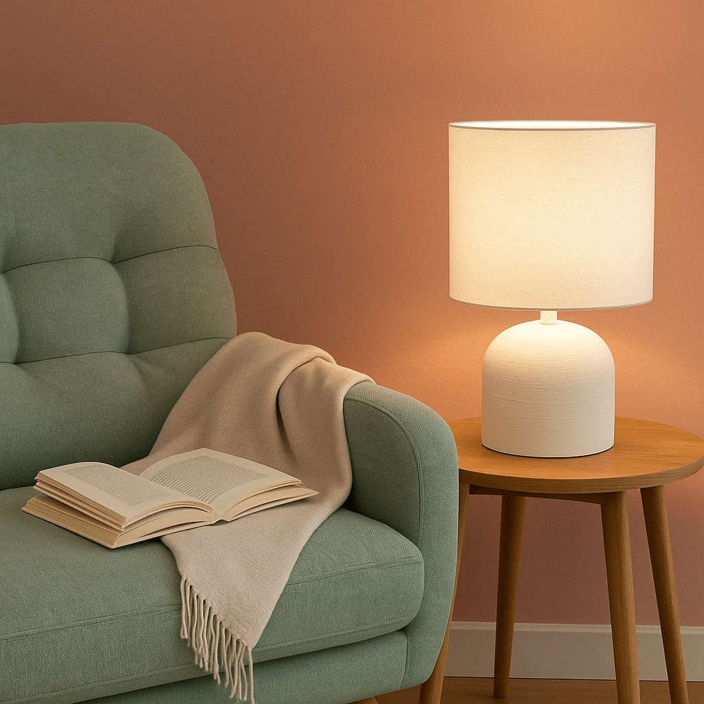 White Ceramic Table Lamp