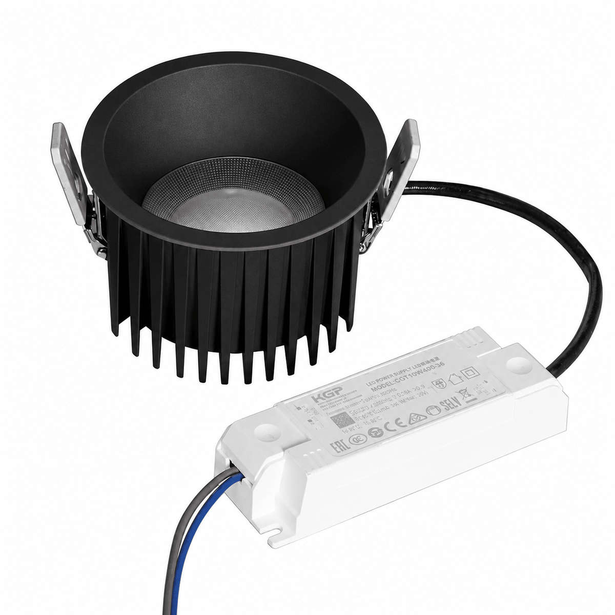 Zero CCT 10W Dimmable LED Downlight - Black