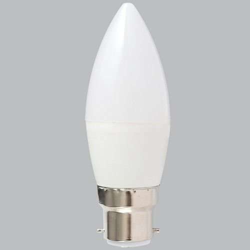 5W White Candle LED Bulb  B22, 2700K Warm White