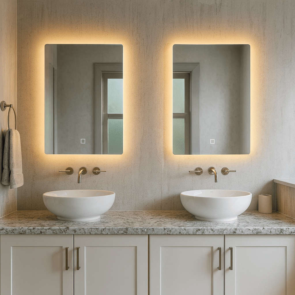 Iseo Large Frameless LED Mirror - Backlit