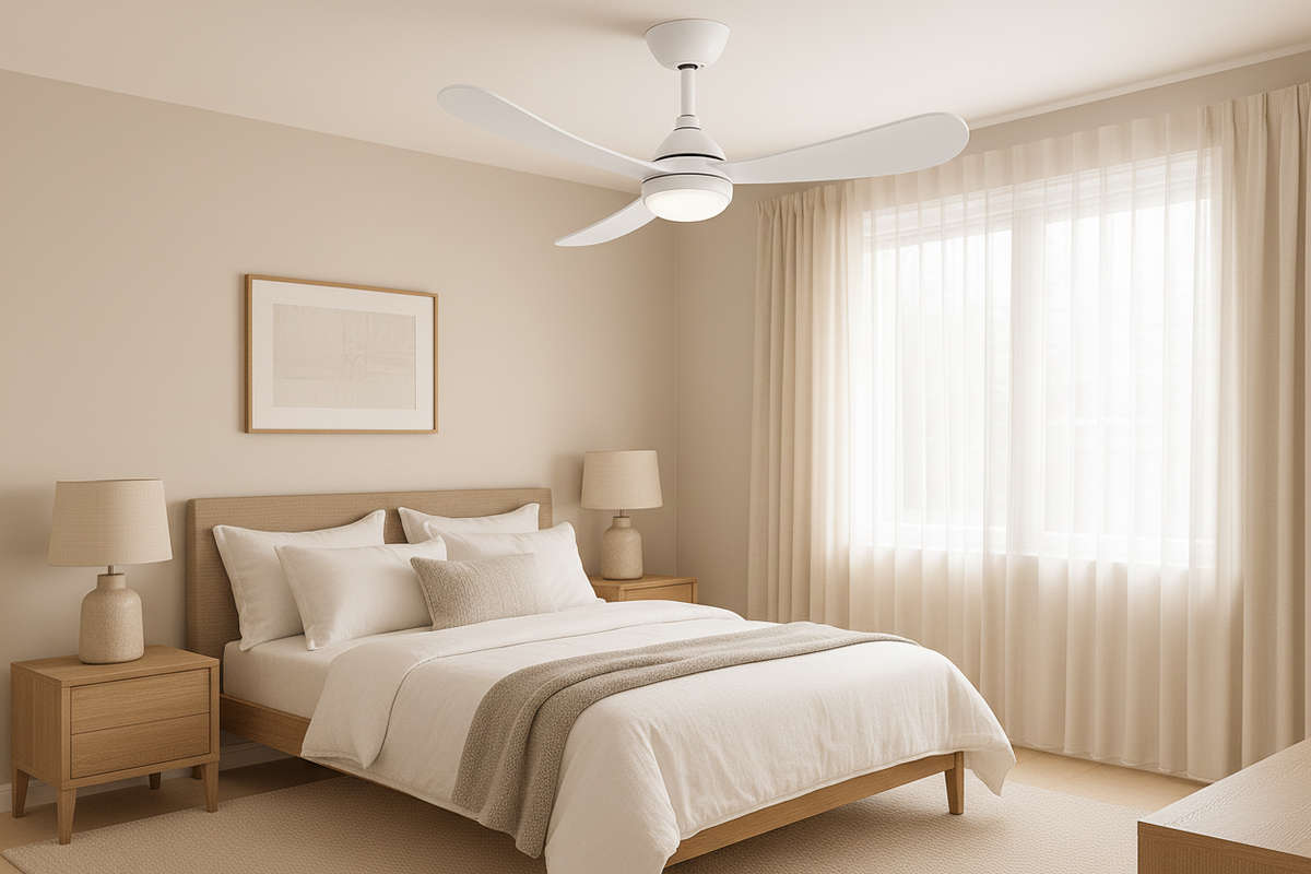 White 38" LED Ceiling Fan