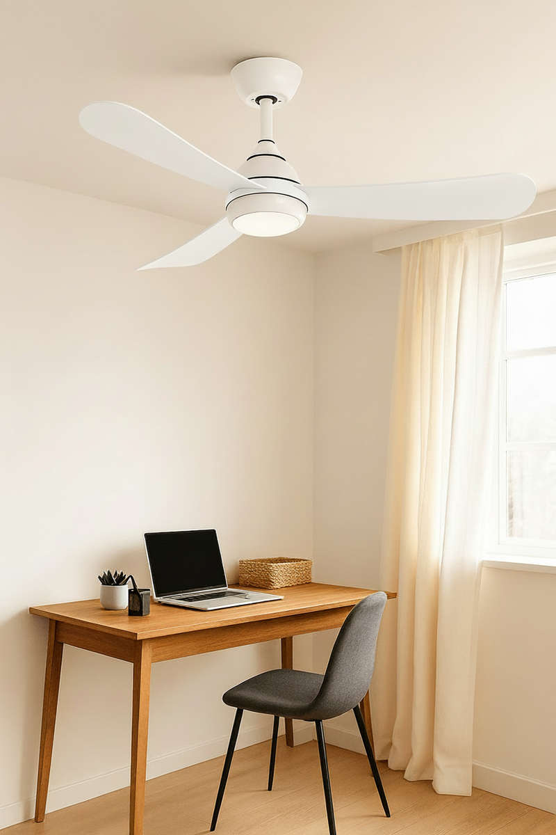 White 38" LED Ceiling Fan